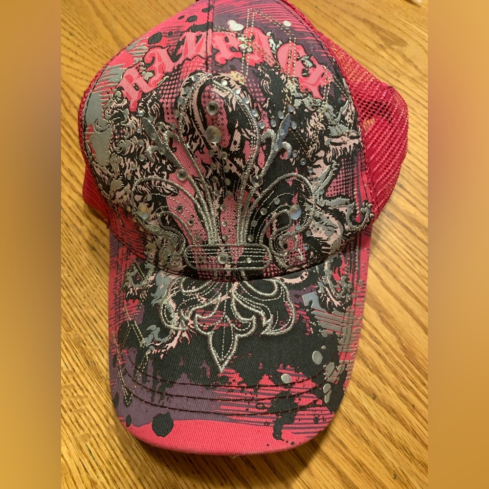 Pink Logo brand women’s baseball cap, super cute! bedazzled & jeweled